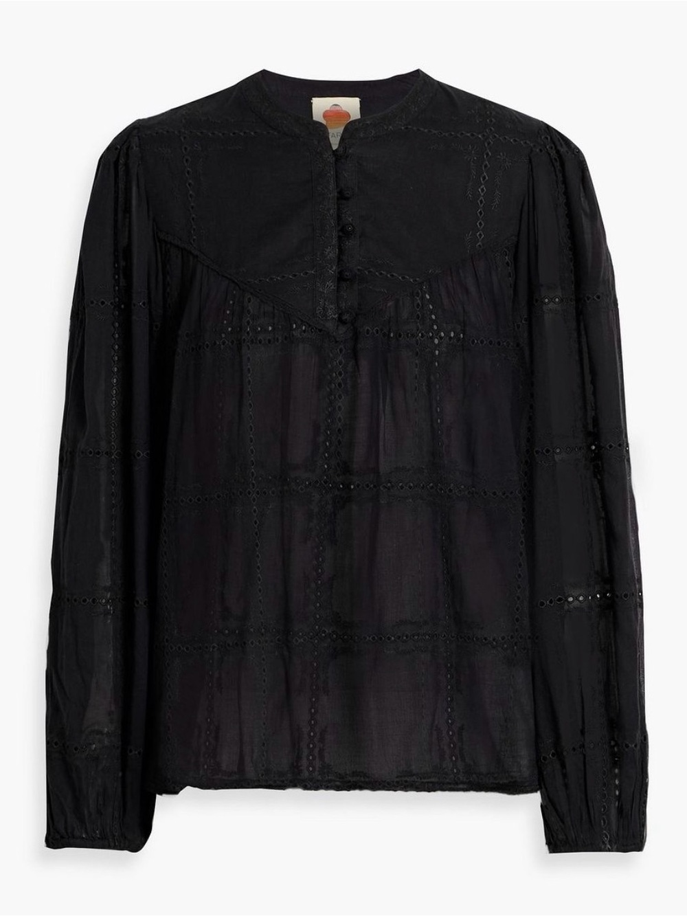 FARM Rio Cotton Voile Embroidered Blouse